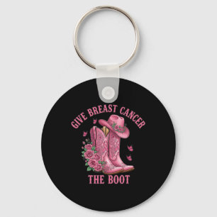 Chaveiro Dê Ao Cancer Da Mama O Cancer Da Garota De Boot Aw