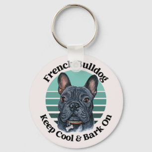 Chaveiro de Aquarela de Buldogue Francês