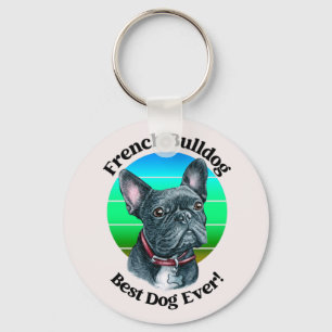 Chaveiro de Aquarela de Buldogue Francês