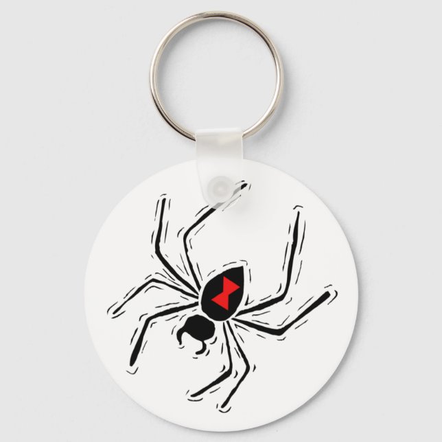 Chaveiro de aranha de viúva preta (Frente)