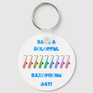 Chaveiro de arco-íris saxofone