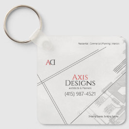 Chaveiro de arquiteto | Design de Blueprint