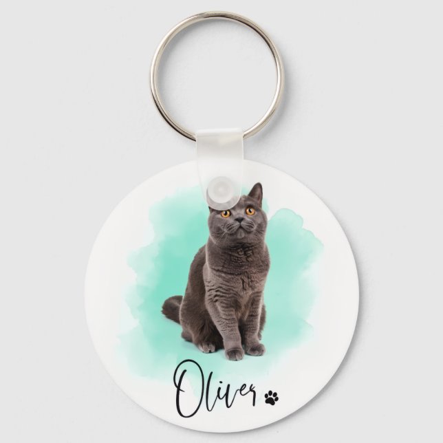 Chaveiro de Arte de Gato Fofo – Presente para Aman (Frente)