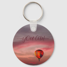 Chaveiro de balão de ar quente de cor voadora