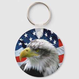 Chaveiro de Bandeira Americana Bald Patriótica