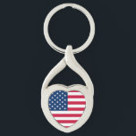 Chaveiro de Bandeira Americana Patriótica<br><div class="desc">CHAVEIROS de Sinalizador EUA - Estados Unidos da América - Bandeira Americana - Patriótica - Dia de Independência - 4 de julho - Personalizável - Escolha / Adicione seu Texto / Cor / Imagem Única - Faça seu presente especial - Redimensione e mova ou remova e adicione elementos / imagem...</div>