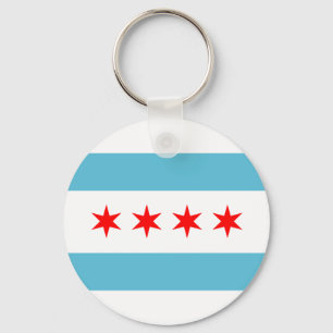 Chaveiro de bandeira da cidade de Chicago