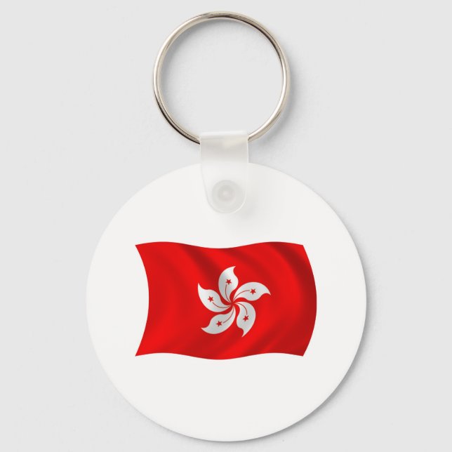 Chaveiro de Bandeira de Hong Kong (Frente)