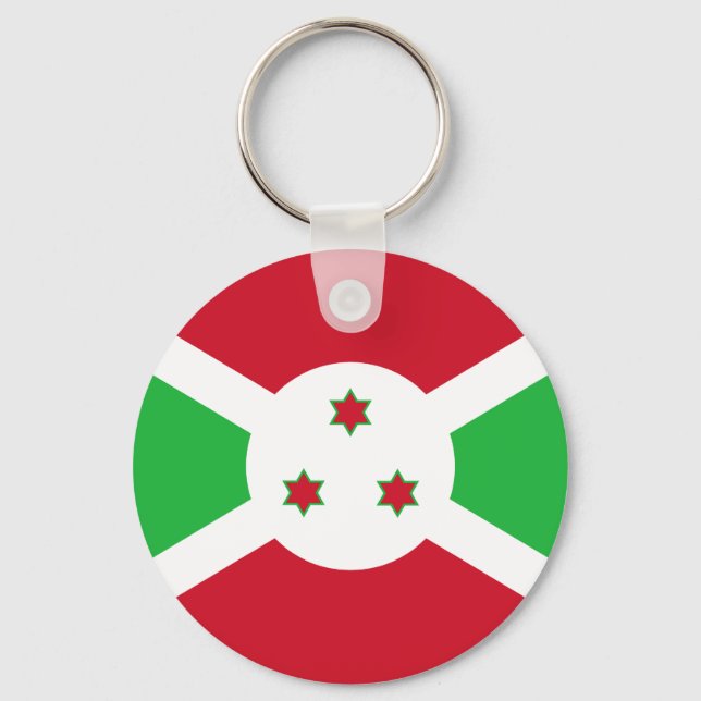 Chaveiro de Bandeira do Burundi Patriótico (Frente)