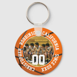 Chaveiro de basquete com foto da equipe