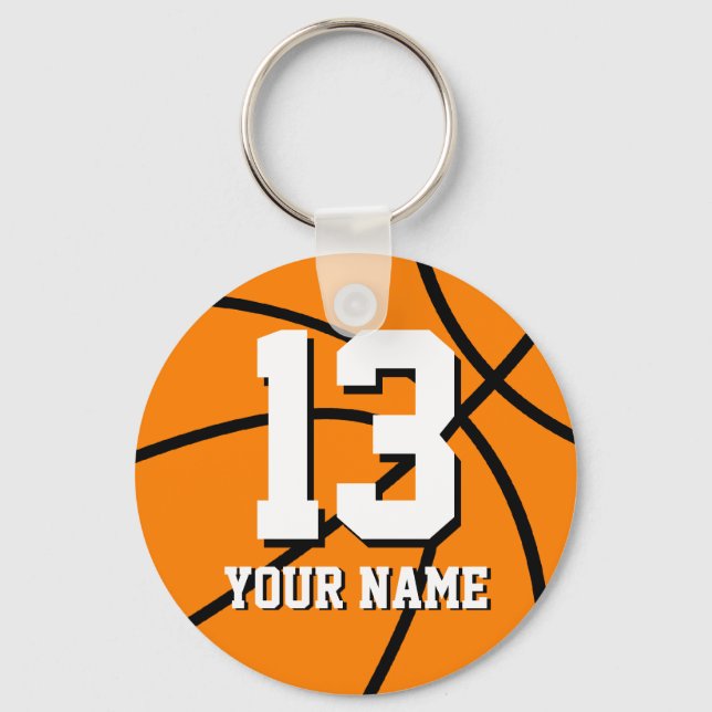 Chaveiro de basquete número 13 | Personalizável (Frente)