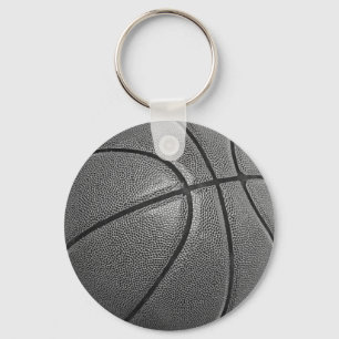 Chaveiro de basquetebol em tons de cinza