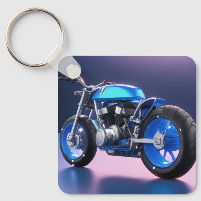 Chaveiro de bicicleta azul (Frente)