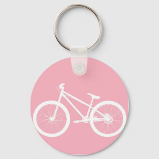 Chaveiro de Bicicleta de Vintagem Rosa e Branca