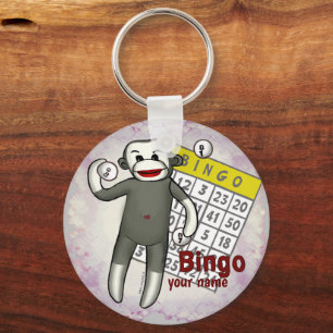 Chaveiro de Bingo de Macaco Sock