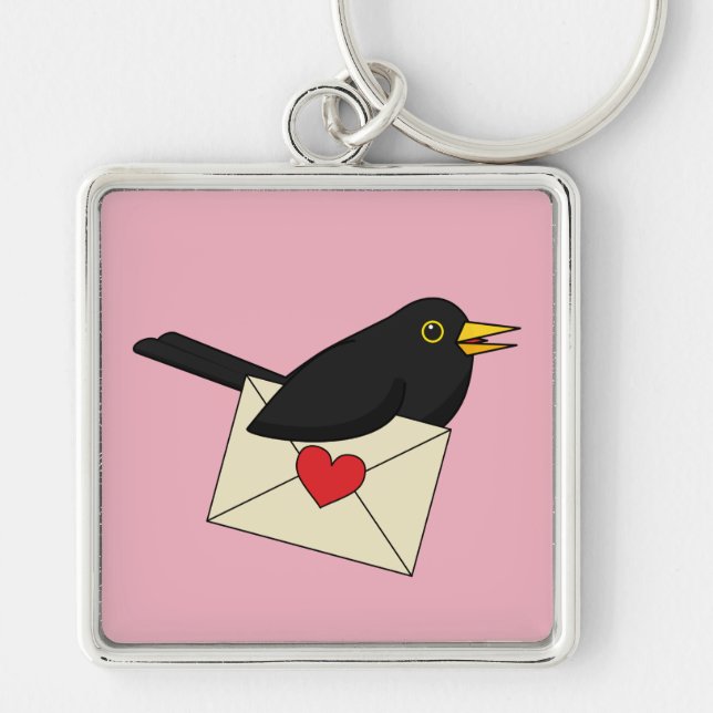 Chaveiro De Blackbird com Amor (Frente)
