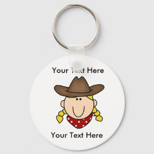 Chaveiro de Blona de Cowgirl Personalizada