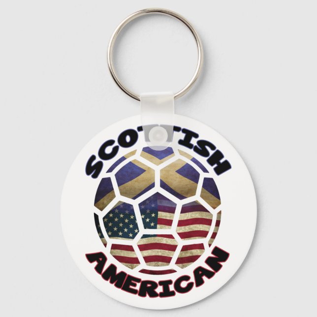Chaveiro de bola de futebol americano escocês (Frente)