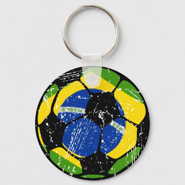 Chaveiro de Bola de Futebol do Brasil (Frente)