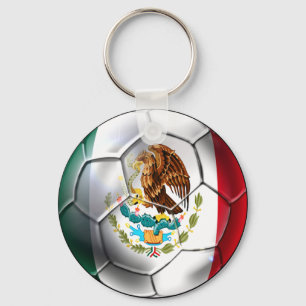 Chaveiro de bola de futebol mexicana para fãs do M