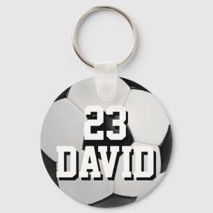 Chaveiro de Bola de Futebol Personalizado Nome e N
