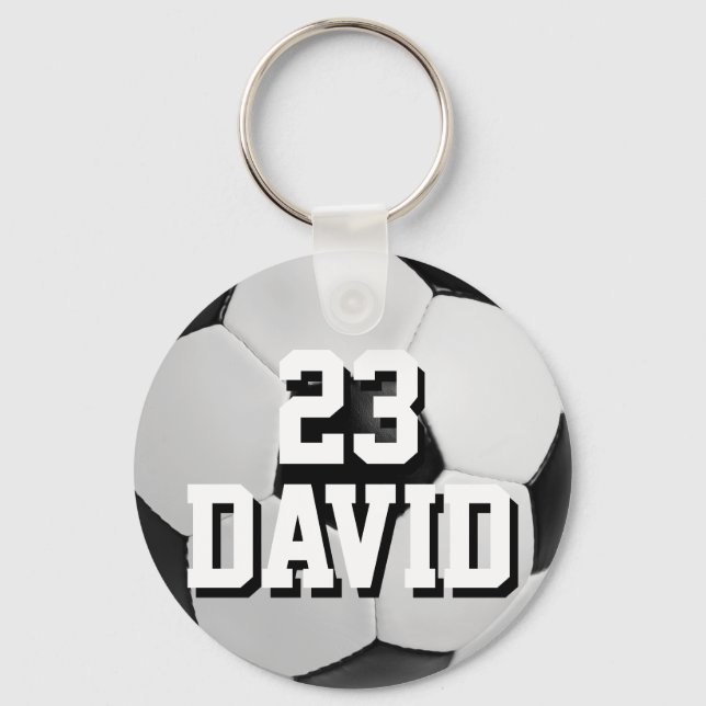 Chaveiro de Bola de Futebol Personalizado Nome e N (Frente)