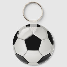Chaveiro de bola de futebol preto e branco (Keyrin