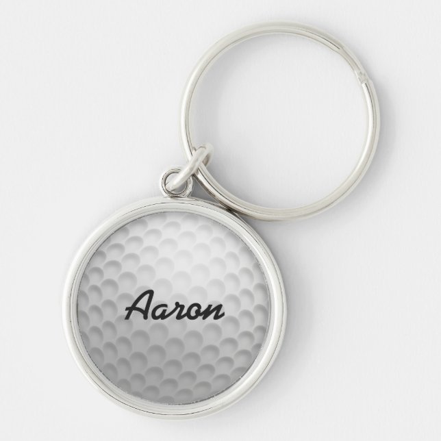 Chaveiro de Bola de Golfe Personalizado Presente (Frente)