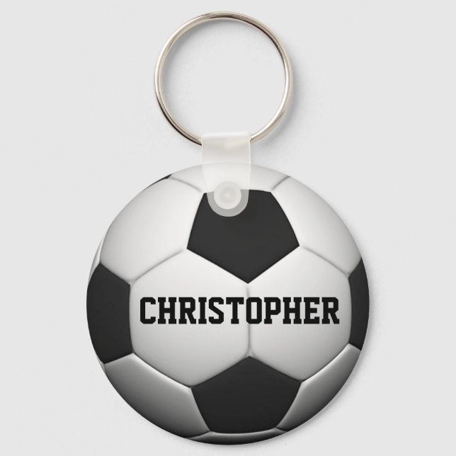 Chaveiro de bola personalizada de futebol (Frente)