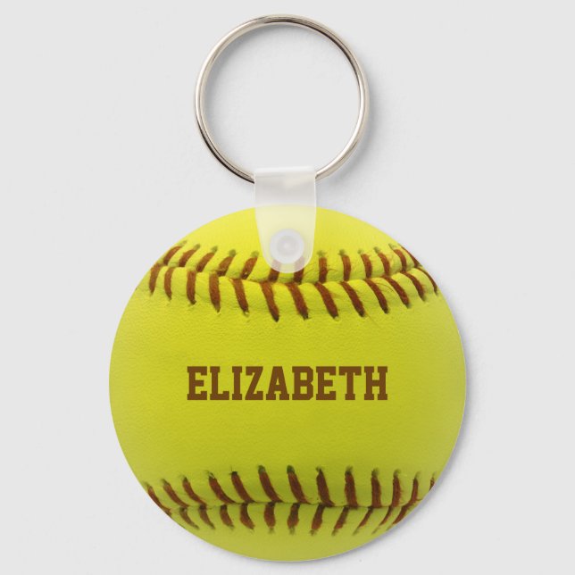 Chaveiro de Bola Personalizada de Softball (Frente)