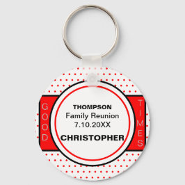 Chaveiro de Bolinhas Red Reunion da família