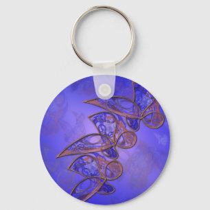 Chaveiro de Borboletas de Cobre