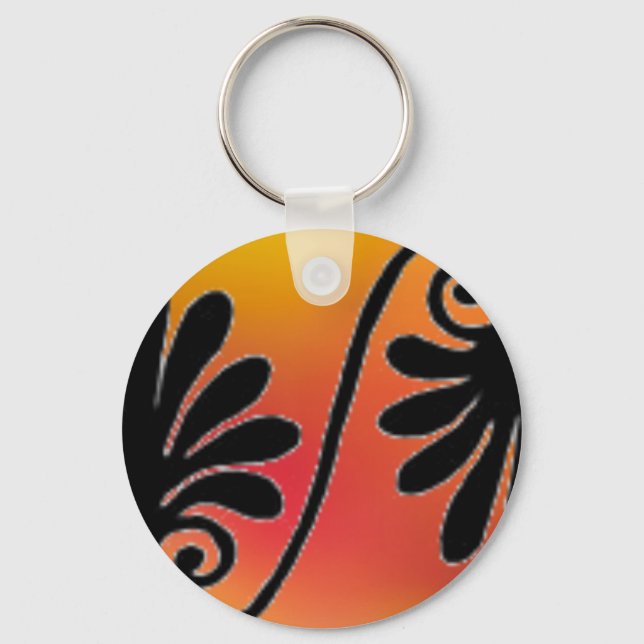 Chaveiro de Borda Vermelha e Laranja (Frente)