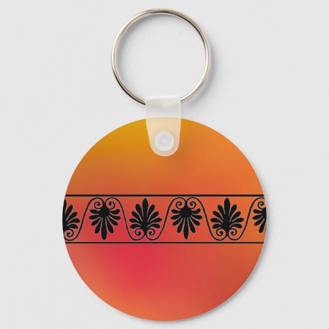 Chaveiro de Borda Vermelha e Laranja (Frente)