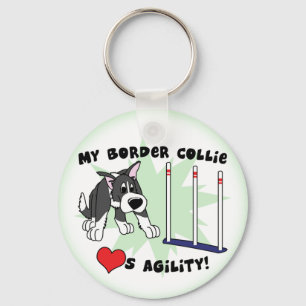 Chaveiro de border collie da agilidade dos