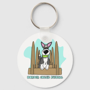 Chaveiro de border collie Flyball