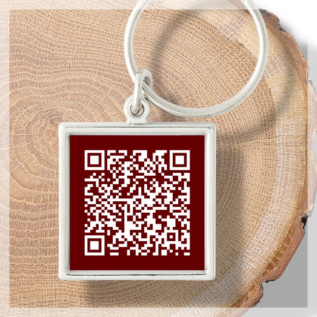 Chaveiro de Borgonha de Código QR Personalizável (Criador carregado)