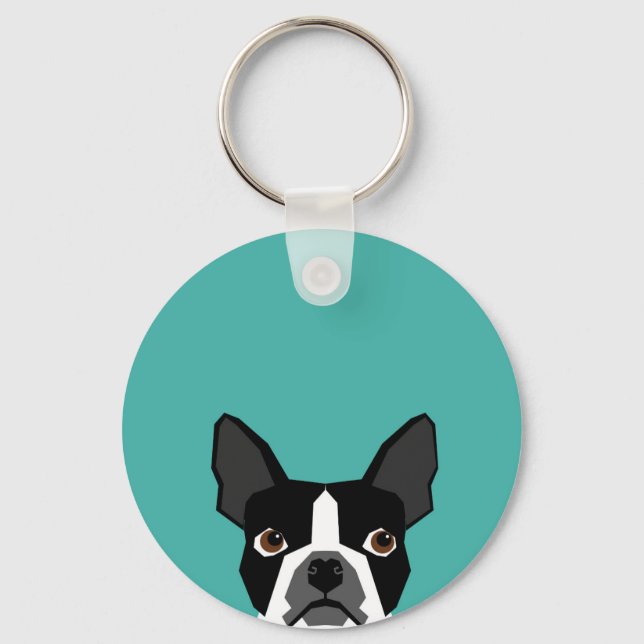 Chaveiro de Boston Terrier dog (Frente)