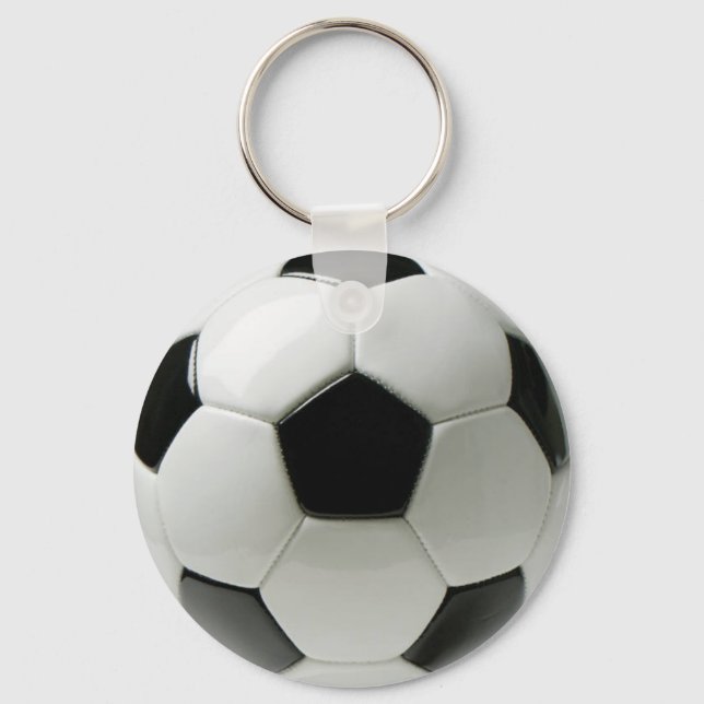 chaveiro de Botão Básico da Bola de Futebol 3D (Frente)