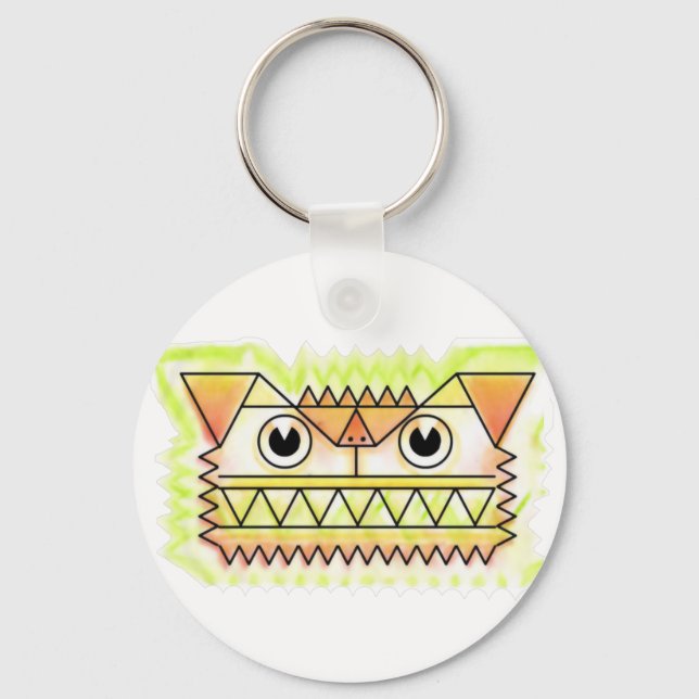 Chaveiro de Botão Cachorro Fresco, Furioso (Frente)