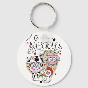 Chaveiro de Botão Vegan