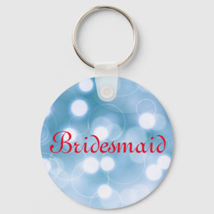Chaveiro de Bridesmaid Personalizada com Glitter A