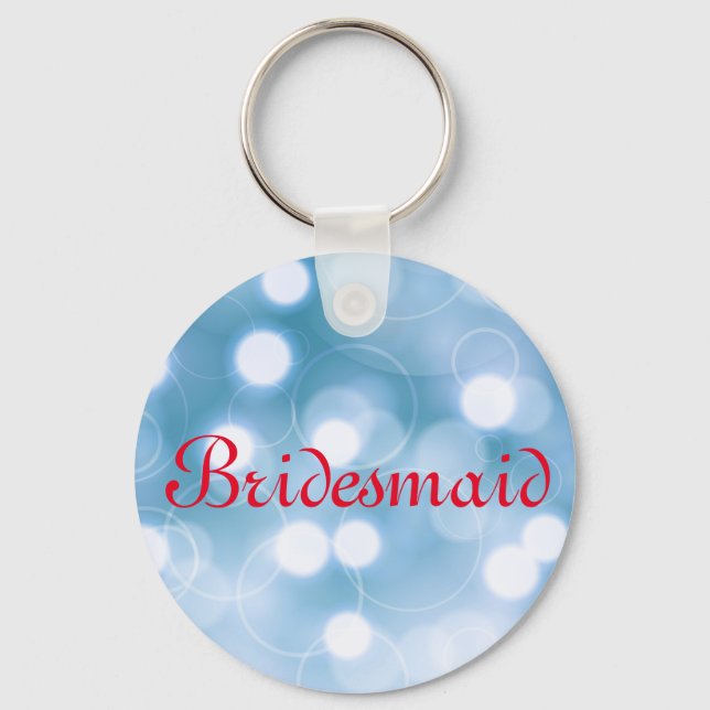 Chaveiro de Bridesmaid Personalizada com Glitter A (Frente)