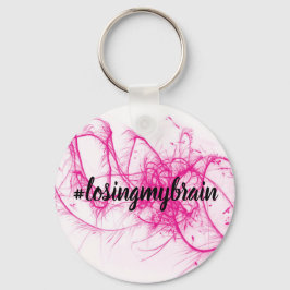 Chaveiro de brilho branco-rosa LMB
