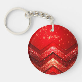 Chaveiro de brilho decorativo vermelho