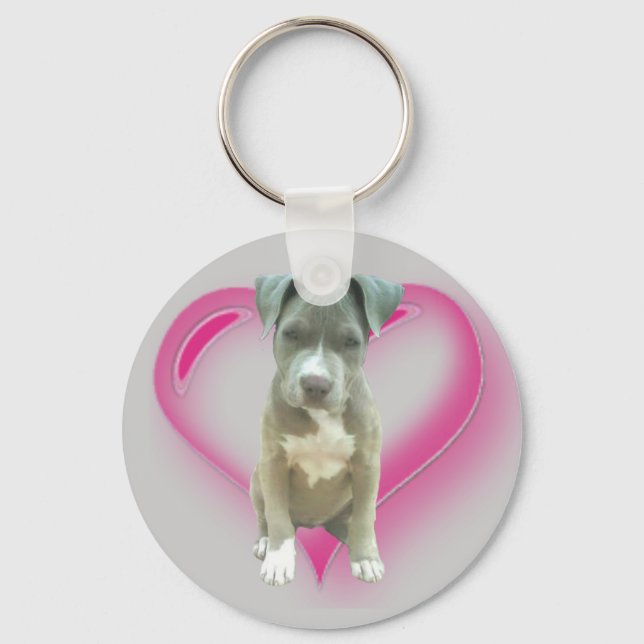 Chaveiro de cachorrinho Pitbull (Frente)