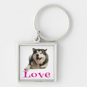 Chaveiro de Cachorro Alaskan Malamute Filhote Amor