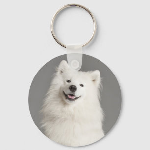Chaveiro de Cachorro Americano Eskimo Branco