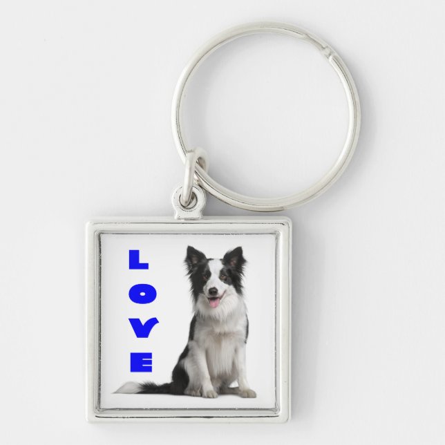 Chaveiro de Cachorro Border Collie Amor (Frente)