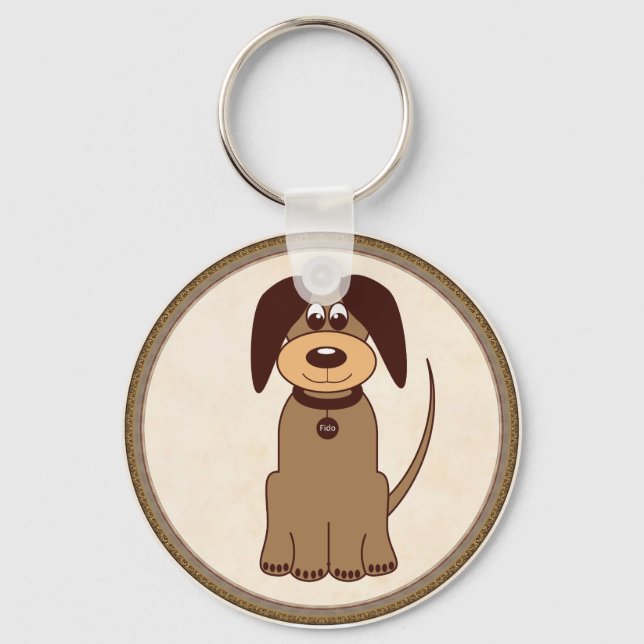 Chaveiro de Cachorro Castanho (Frente)